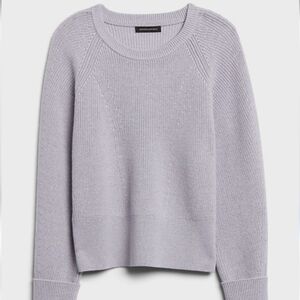 Banana Republic Ribbed Sweater in Responsible Wool‎ Merino Wool M Heather Grey